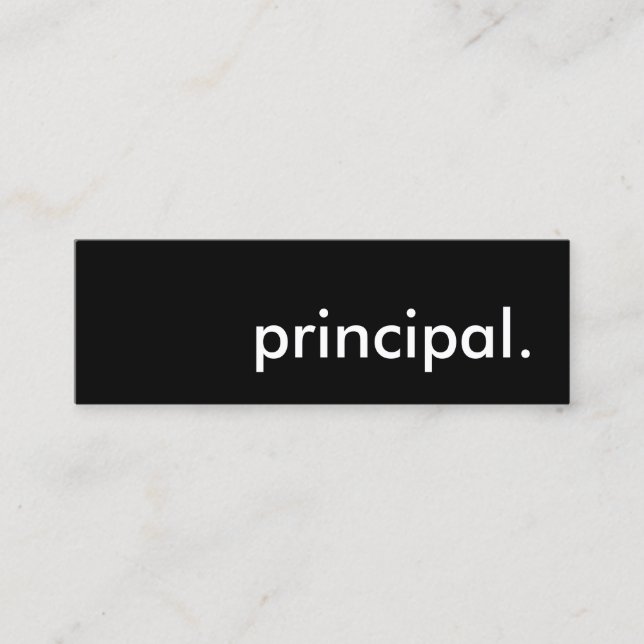 principal. mini business card (Front)