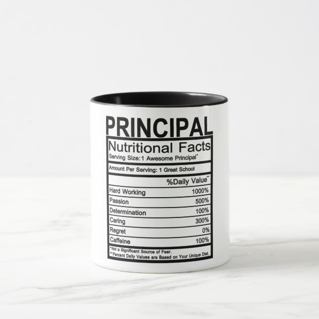 Principal Nutritional Facts Mug (Center)
