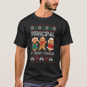 Principal Of Smart Cookies Christmas Gingerbread C T-Shirt