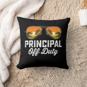 Principal Off Duty Sunglasses Last Day Of School Cushion