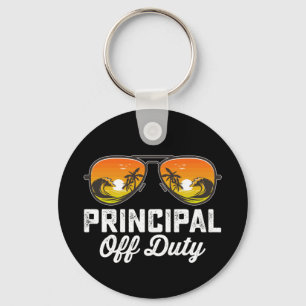 Principal Off Duty Sunglasses Last Day Of School Key Ring