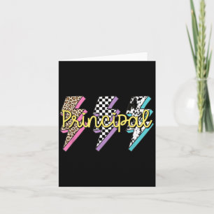Principal Retro 80s 90s Leopard Print Lightening Card