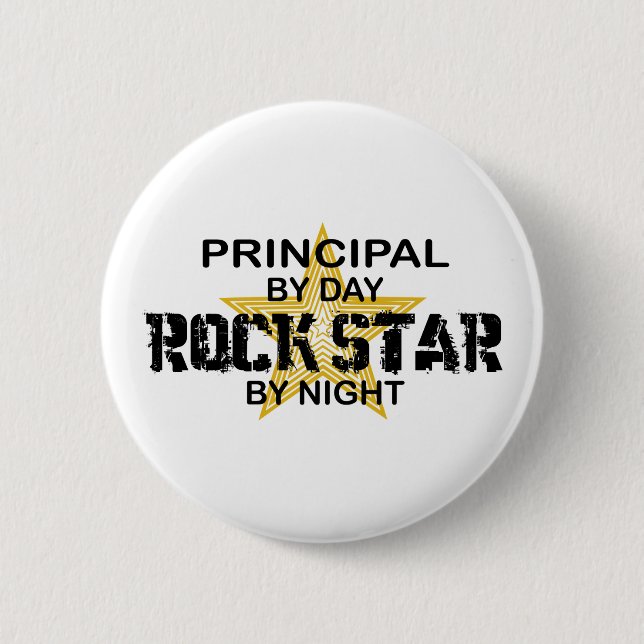Principal Rock Star by Night 6 Cm Round Badge (Front)