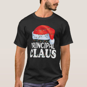 Principal Santa Claus Christmas Funny Matching Cos T-Shirt