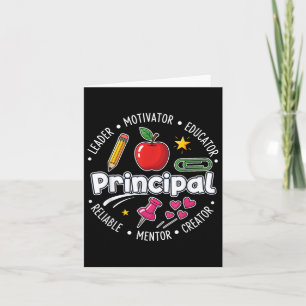 Principal School Leader Educator Mentor Motivator Card