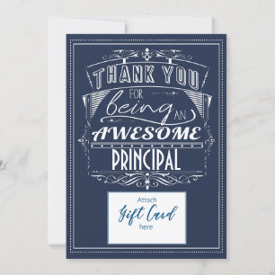 Principal Teacher Appreciation Gift Card Holder