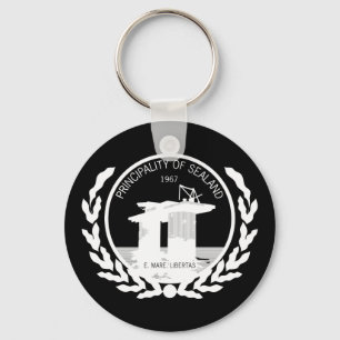 principality of sealand seal crest key ring