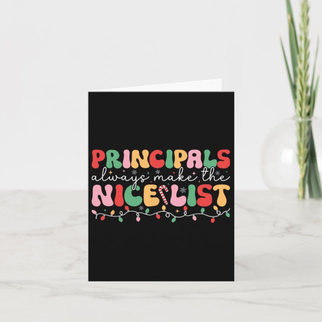 Principals Always Make The Nice List Principal Chr Card (Front)