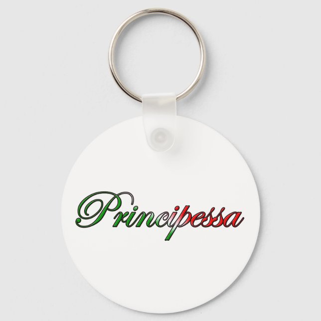 Principessa (Italian Princess) Key Ring (Front)