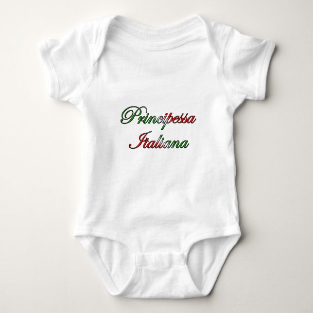 Principessa Italiana (Italian Princess) Baby Bodysuit (Front)