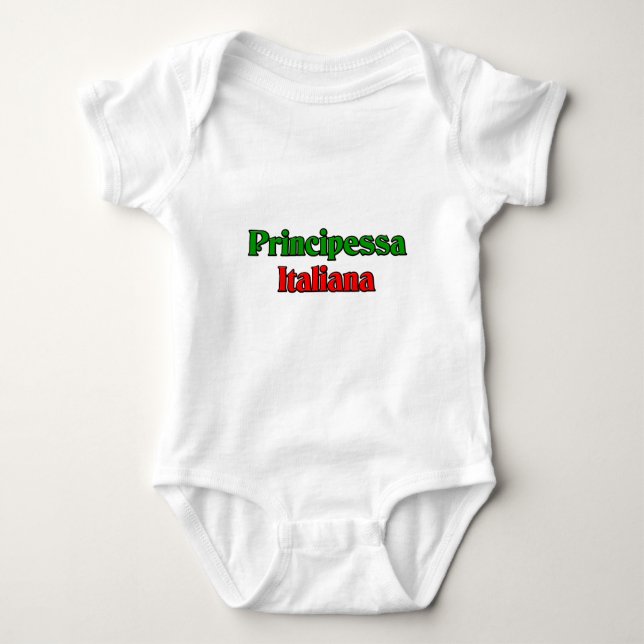 Principessa Italiana (Italian Princess) Baby Bodysuit (Front)