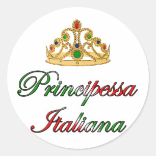 Principessa Italiana (Italian Princess) Classic Round Sticker