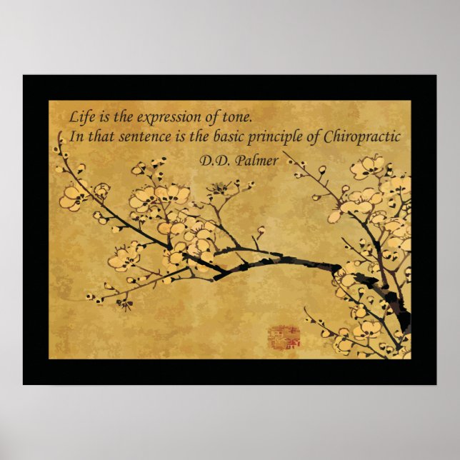Principle of Chiropractic Health Quote Poster (Front)