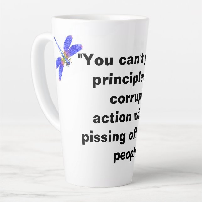 Principled anti-corruption latte mug (Left Angle)