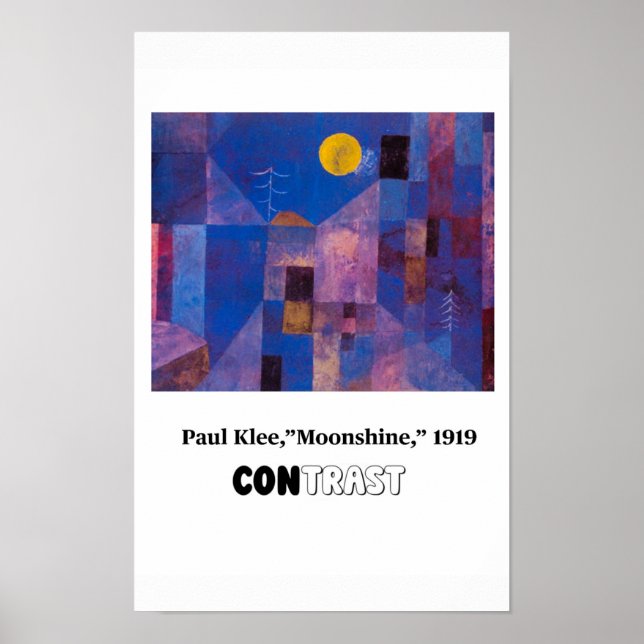 Principles of Art - Contrast, Paul Klee Poster (Front)
