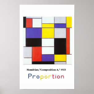Principles of Art - Proportion, Mondrian Poster