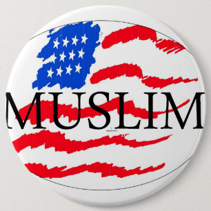 principles of life - muslim american 6 cm round badge