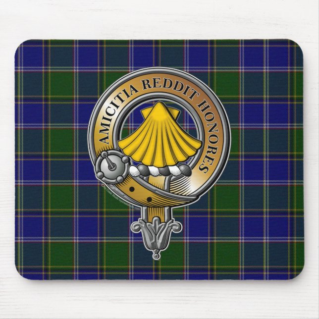 Pringle Tartan & Badge Mouse Pad (Front)