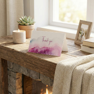 Prink luxury stone effect thank you card