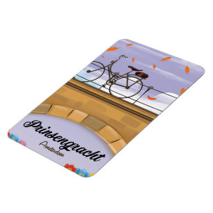 Prinsengracht,Canal Amsterdam Travel poster Magnet