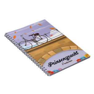 Prinsengracht,Canal Amsterdam Travel poster Notebook