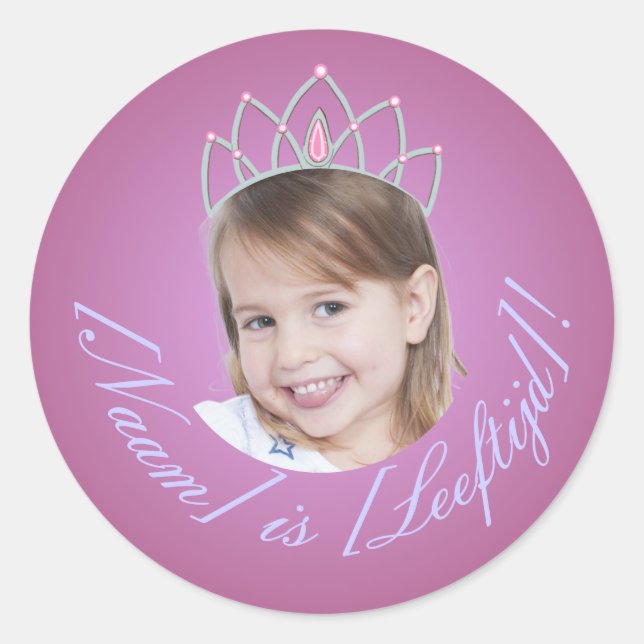 Prinsessen Foto Sticker – Roze Gradiënt (Front)