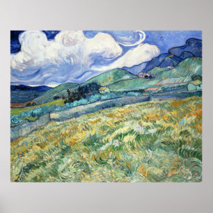 PRINT   48x38 Van Gogh Landscape from Saint-Rémy