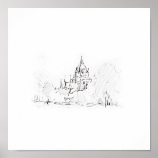 print art print Hanover City Hall