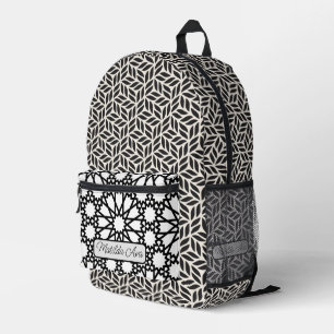 Print Cut Sew Backpack - Personalise B/W Star