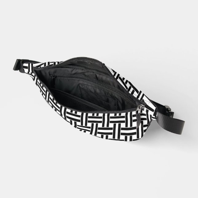 Print Cut Sew Bag Black & White Stripe (Open)