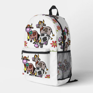 Print Cut Sew Bag Floral Cows Moo Moo