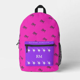 Print Cut Sew Bag girls fuchsia and pink school