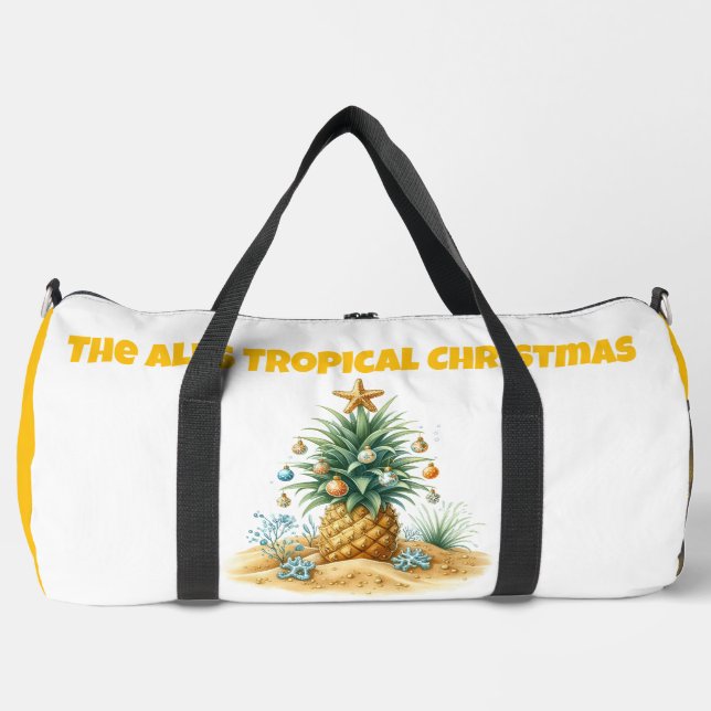 Print Cut Sew Bag-Personalised Tropical Xmas Bag (Front)