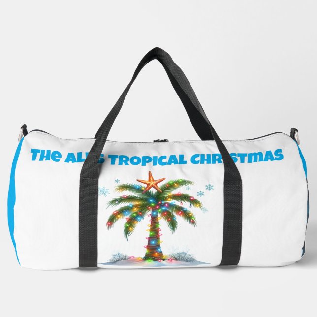 Print Cut Sew Bag-Personalised Tropical Xmas Bag (Front)