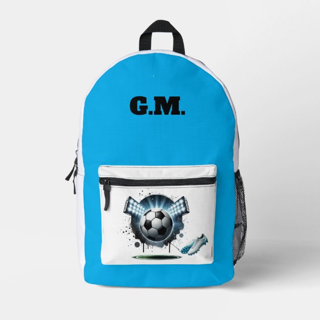 Print Cut Sew Bag-Personalized Soccer Backpack (Front)