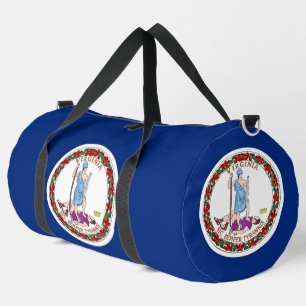 Print Cut Sew Bag, Virginia State flag Duffle Bag