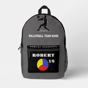 Print Cut Sew Bag volleyball, black grey modern