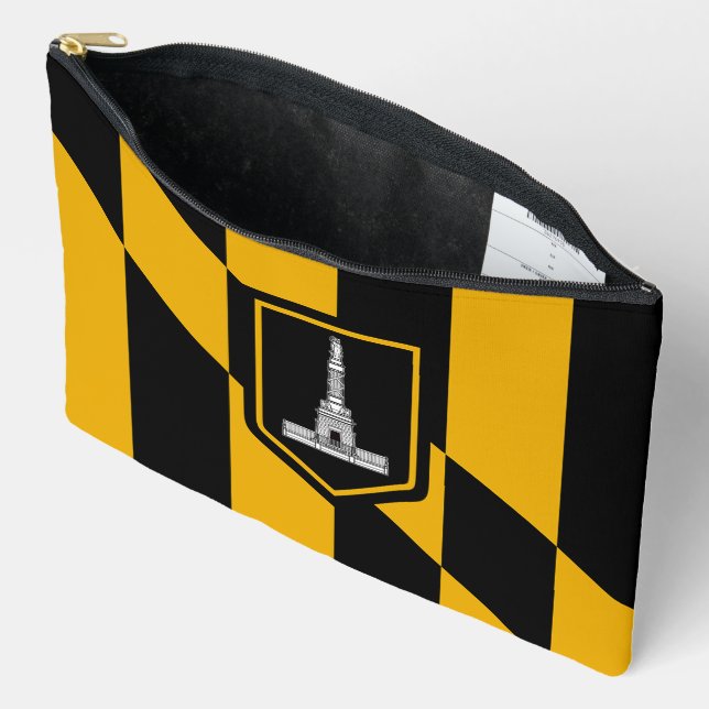 Print Cut Sew Bag with flag of Baltimore, USA (Open)