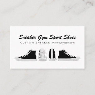 Print Demand White Sport Gym Shoes Business Card