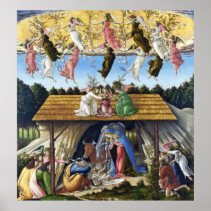 Print: Mystic Nativity (detail) by Botticelli Poster