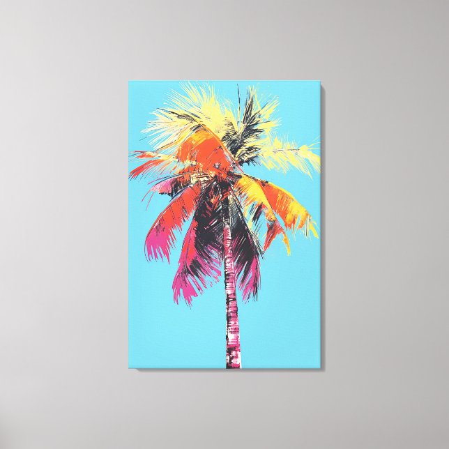 Print of coconut tree with sky background (Front)