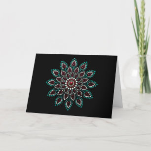 Print of Hand Painted Mandala Blank Note Card