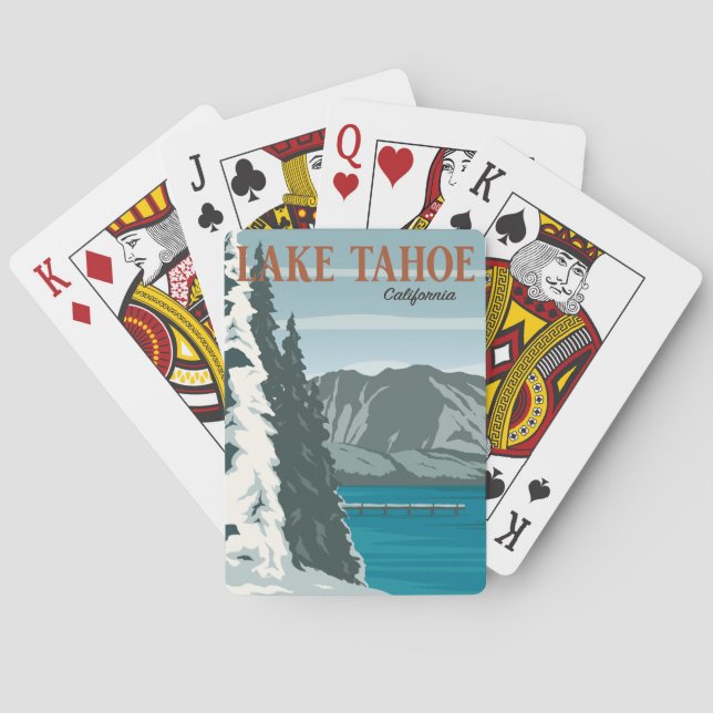 Print of Lake Tahoe Playing Cards (Back)