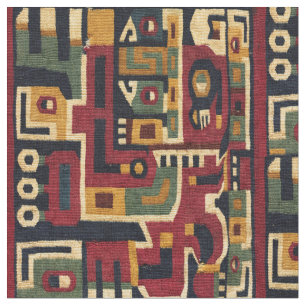 Print of Pre-Columbian Central Andes Wari Pattern Fabric
