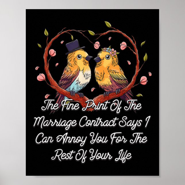 Print Of The Marriage Contract Wedding Funny  (Front)