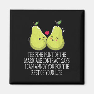 Print Of The Marriage Contract Wedding Funny _1  Magnet