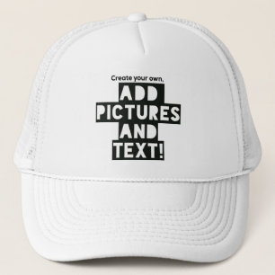 Print on a TRUCKER CAP - Upload Photo, add text!