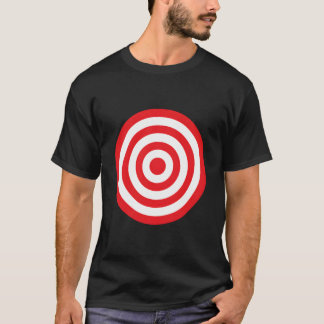 Print On Front Back Bullseye Target Bulls Eye Red  T-Shirt