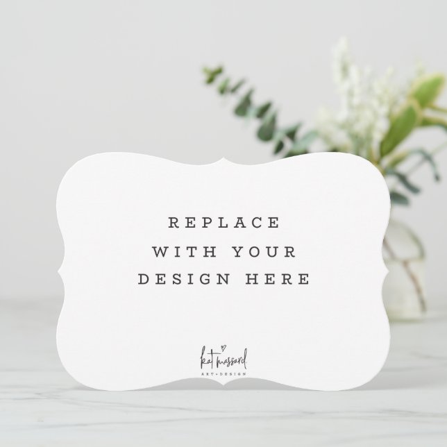 PRINT ORDER 7 x 5 inch card Dicut Bracket edge (Standing Front)