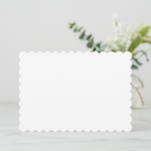 PRINT ORDER 7 x 5 inch card Scalloped edge blank (Standing Front)